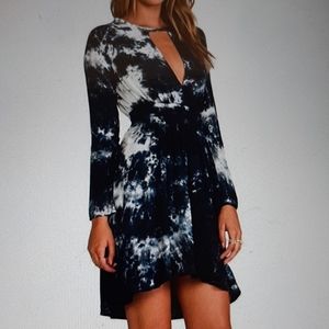 NWOT Blu Moon Tie-Dye Blue Mini Dress